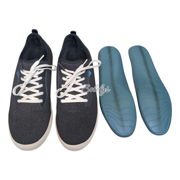 Vessi Weekend Mens 13 Asphalt Black Off White Waterproof Knit Dyma-Tex Sneaker - Picture 11 of 12